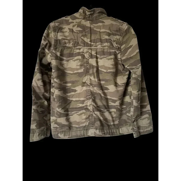 Abercrombie Kids Army Camo Jacket - 4 Pockets, Full Zip & Snap Buttons - Picture 3 of 7